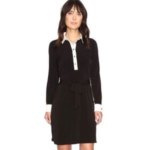 IVANKA TRUMP collared and tie waist dress